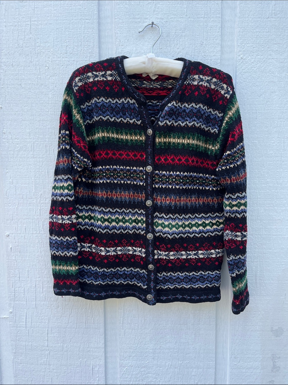 Vintage Talbots Fair Isle Y2K Cardigan Sweater Women’s Sp Nordic Cottagecore - Picture 3 of 8